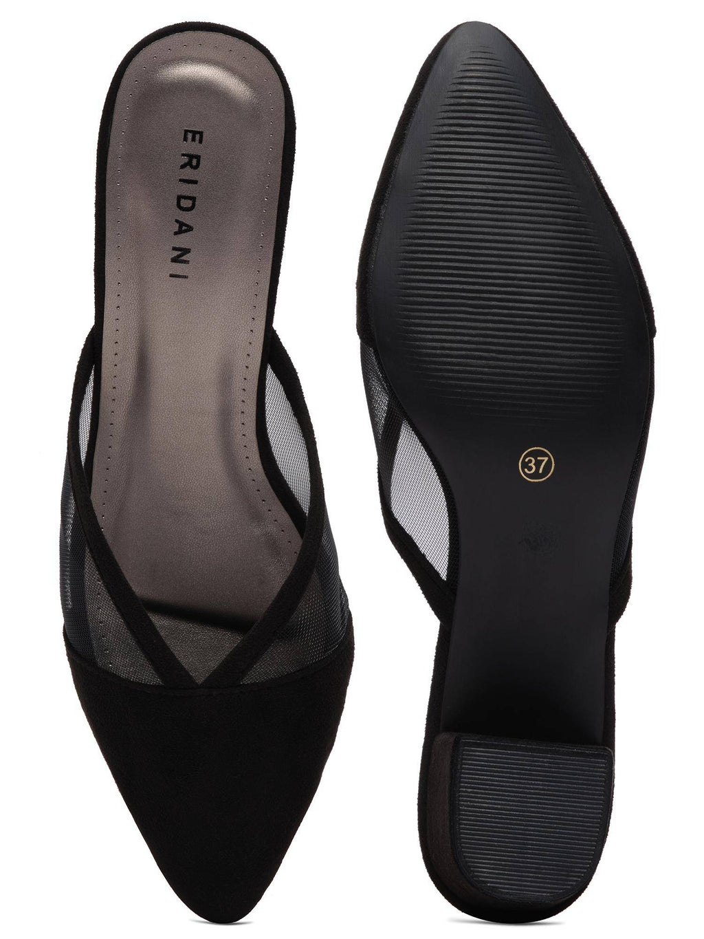 Divaire Black Solid Mules | H78 - view 3