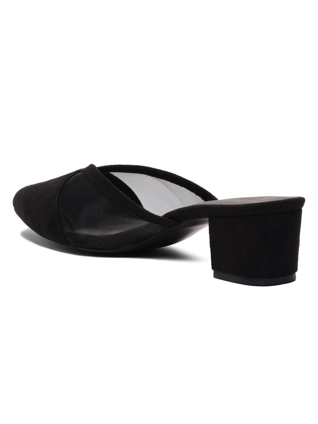 Divaire Black Solid Mules | H78 - view 4