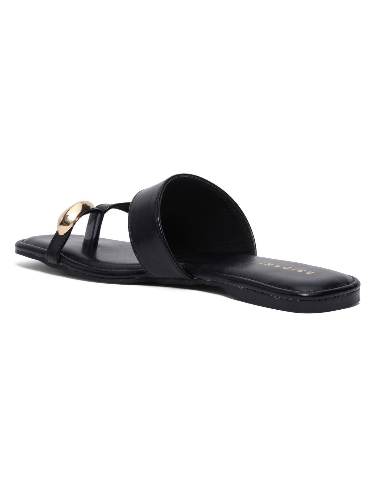 Jemima Black Solid Flats | F61 - view 4