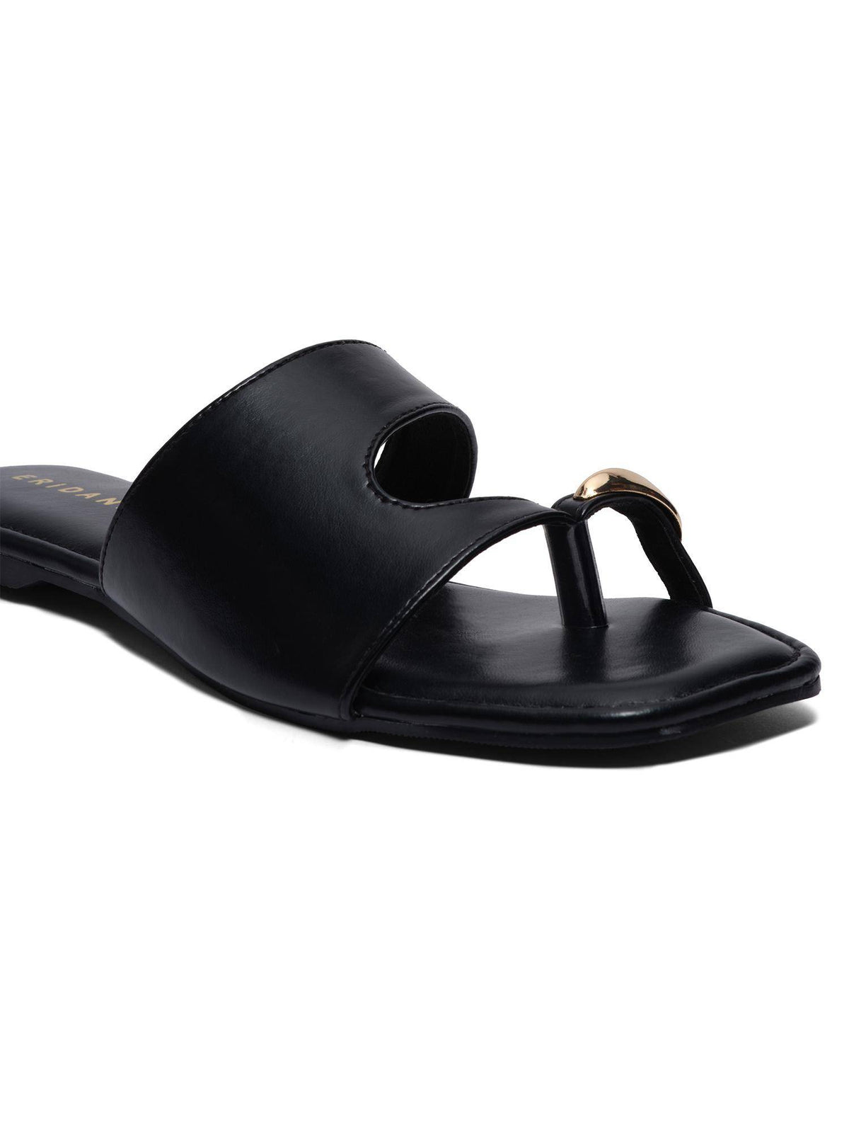 Jemima Black Solid Flats | F61 - view 5