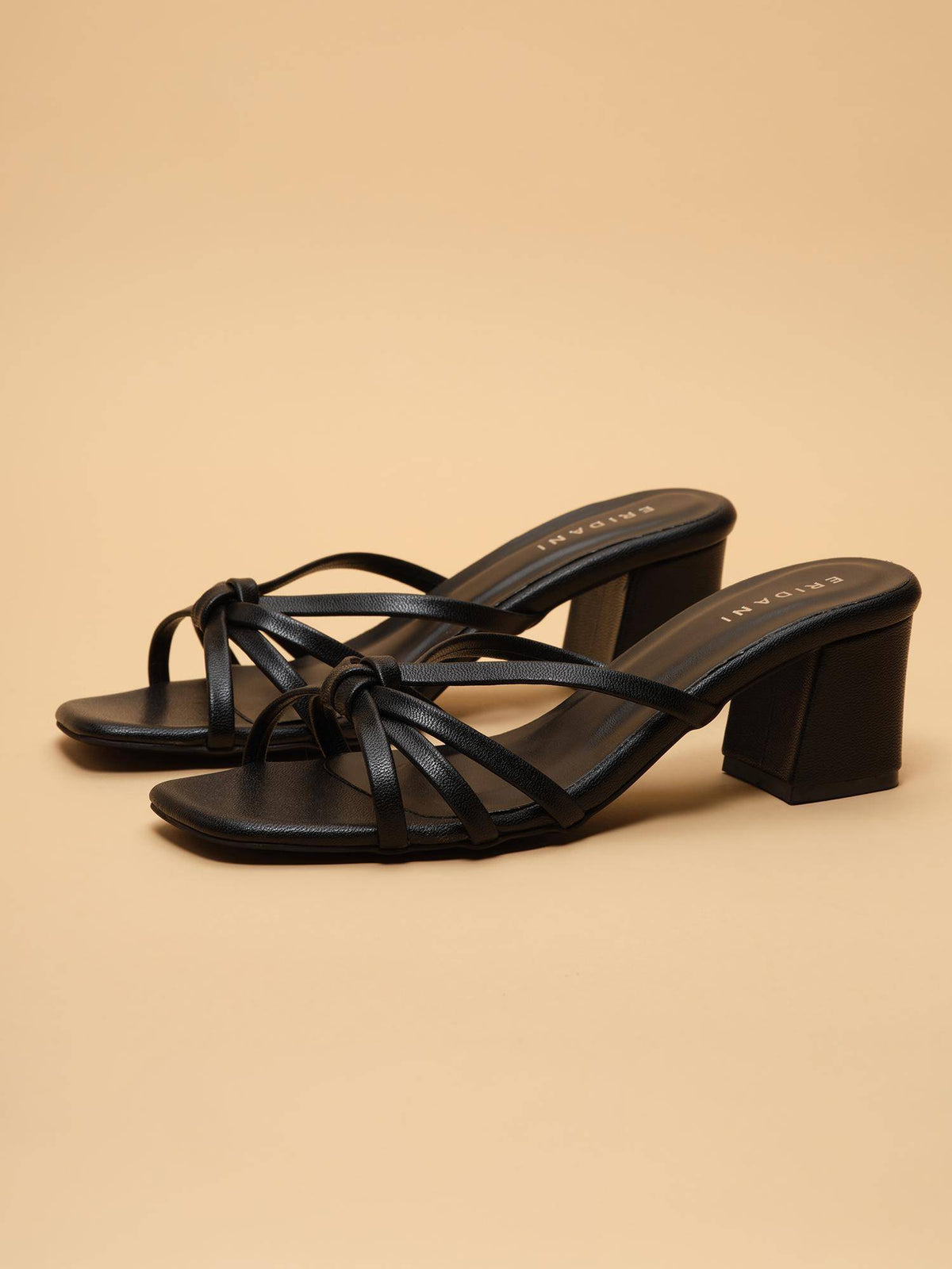 Ondine Black Strappy Heels | H78 - view 1