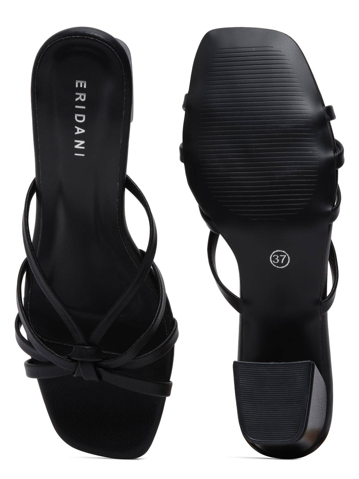 Ondine Black Strappy Heels | H78 - view 4