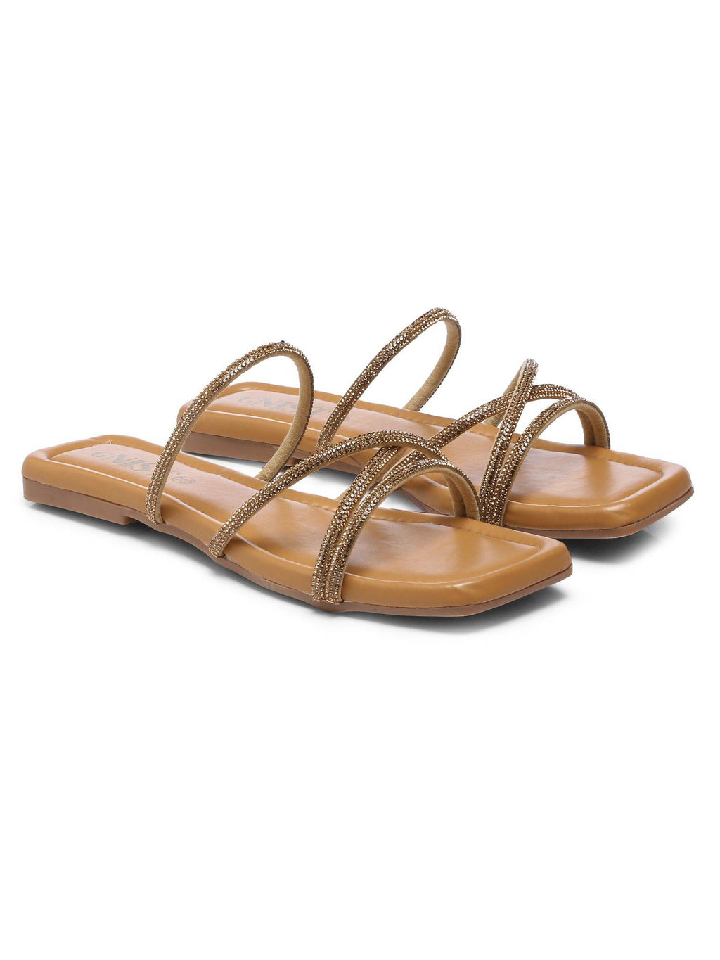 Gold Embellished Flats | F61 - view 2