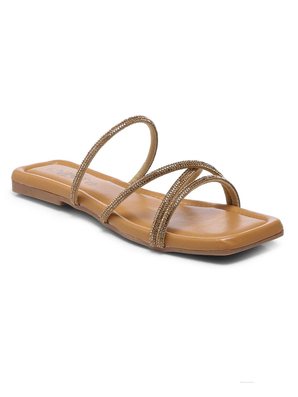 Gold Embellished Flats | F61 - view 3