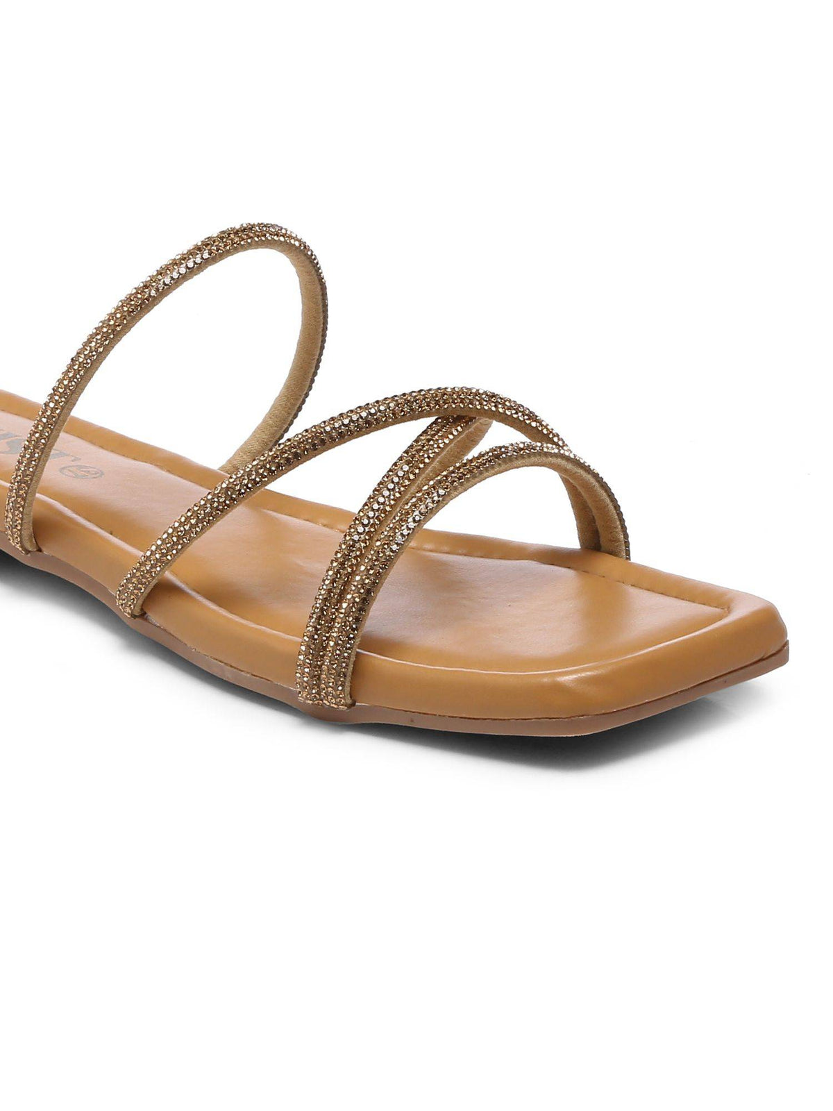 Gold Embellished Flats | F61 - view 4