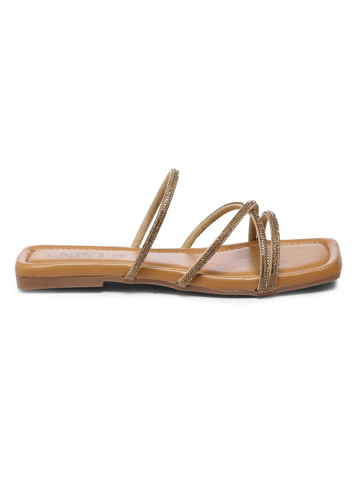 Gold Embellished Flats | F61 - view 5