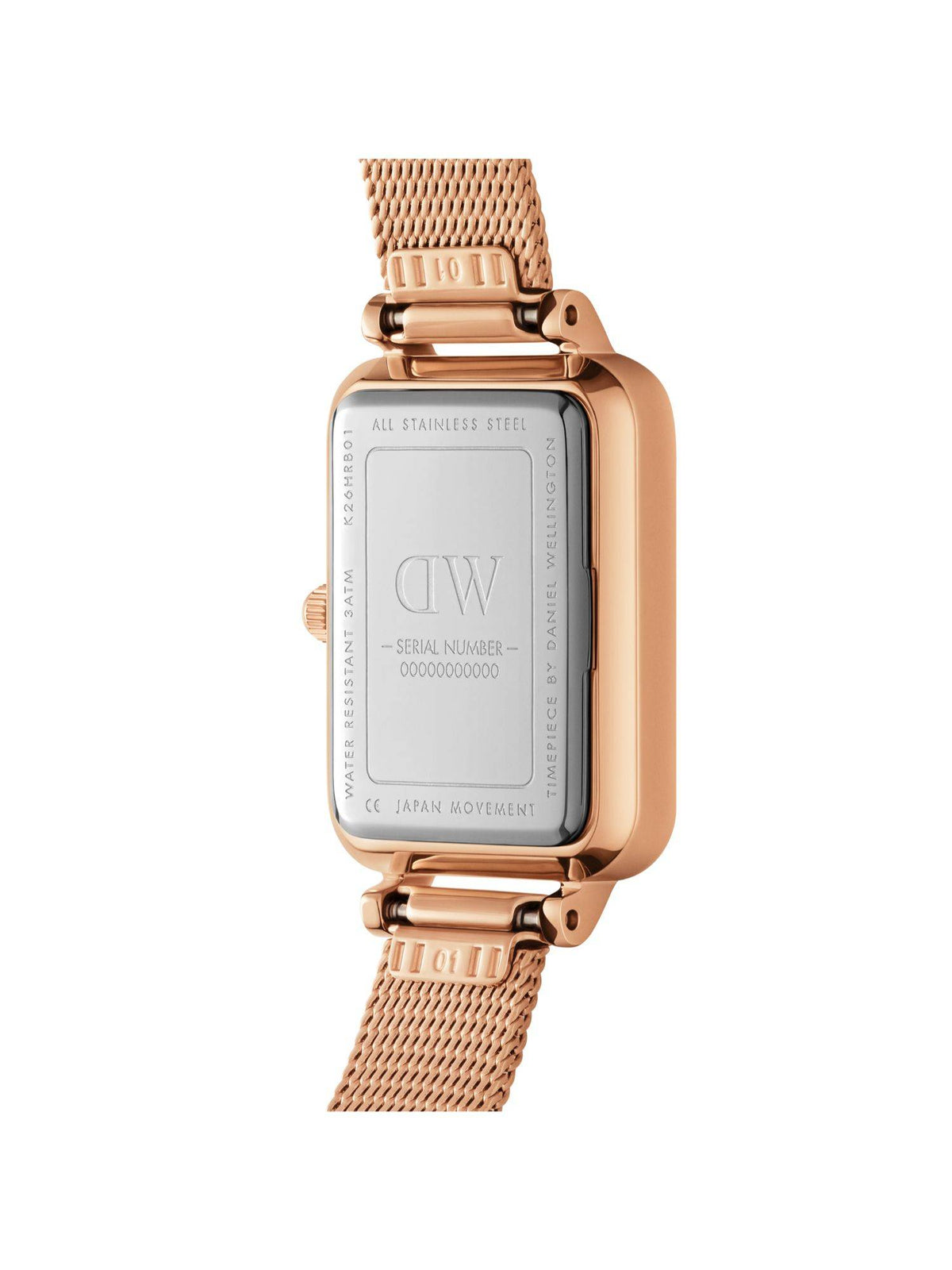 Women Quadro White Rectangular Dial Analog Watch - DW00100431K | W92 - view 3