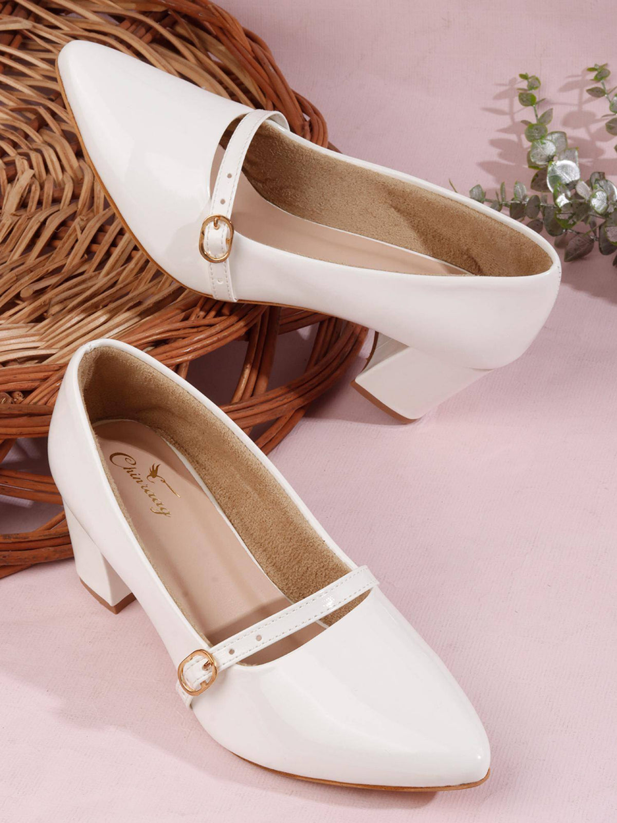 Black Synthetic Pointed Toe Tpr Pair Of Pumps | H78 - view 8