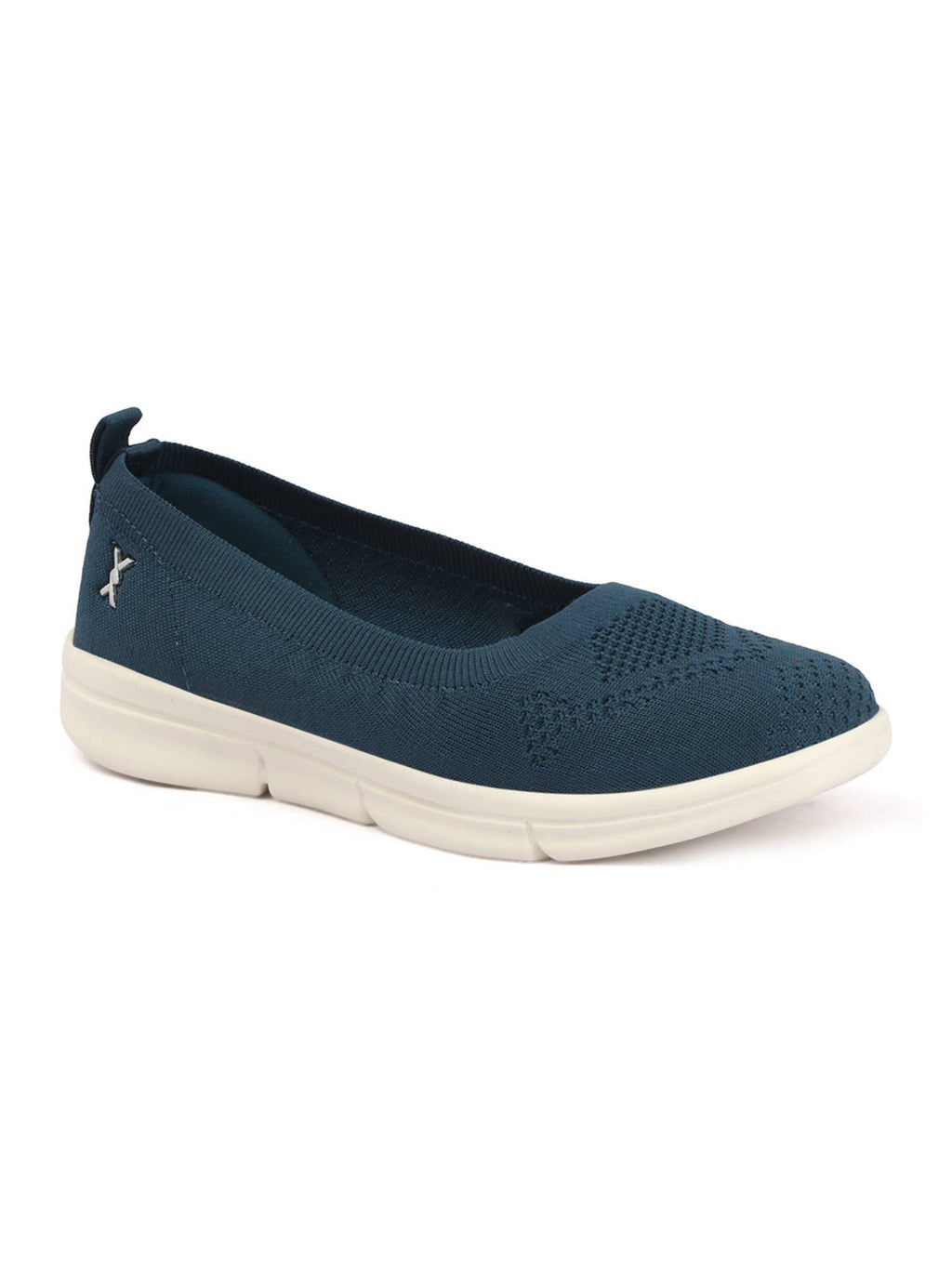 Navy Blue Flyknit Round Toe Ballerina | F61 - view 4