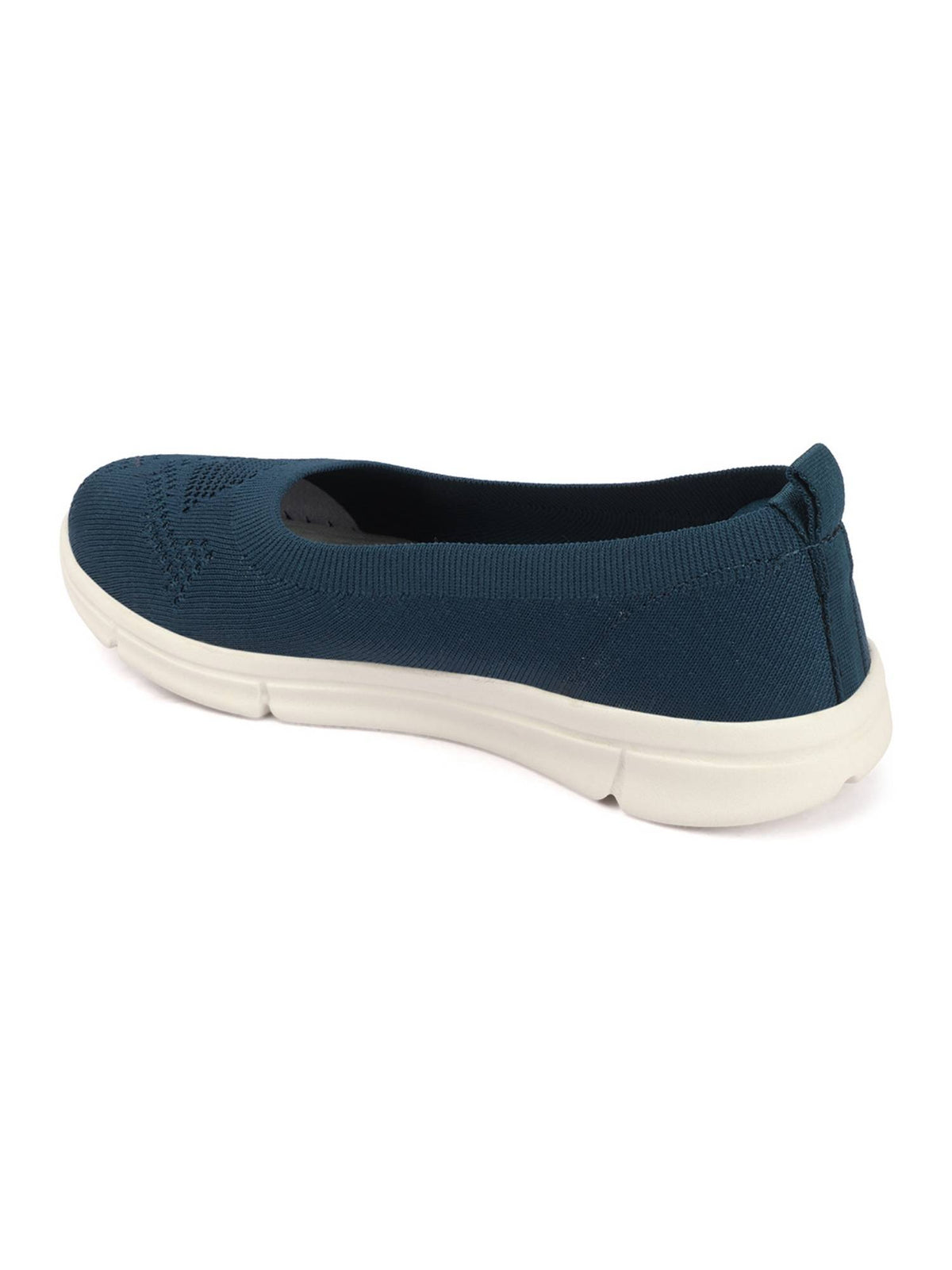 Navy Blue Flyknit Round Toe Ballerina | F61 - view 5