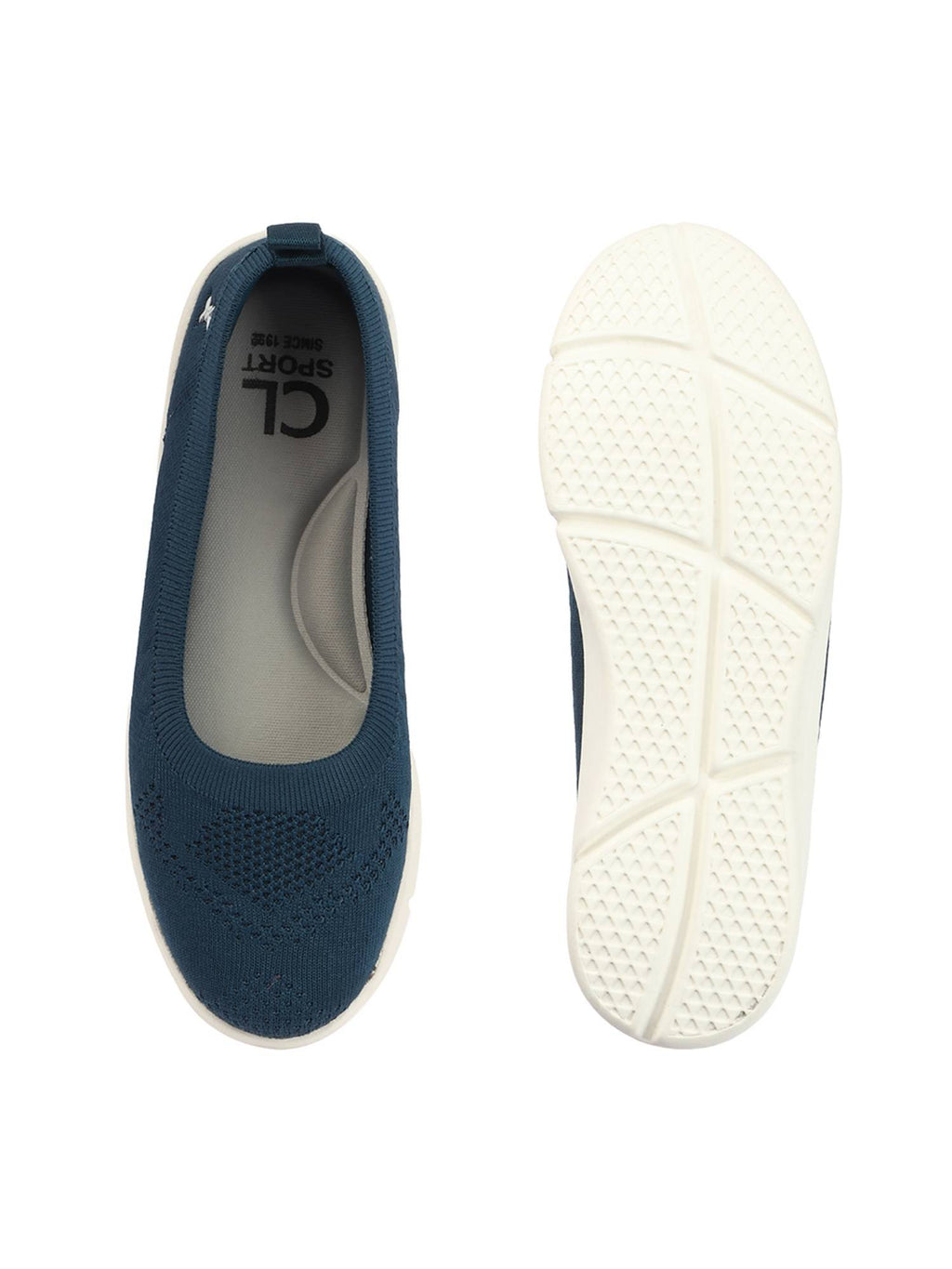 Navy Blue Flyknit Round Toe Ballerina | F61 - view 8
