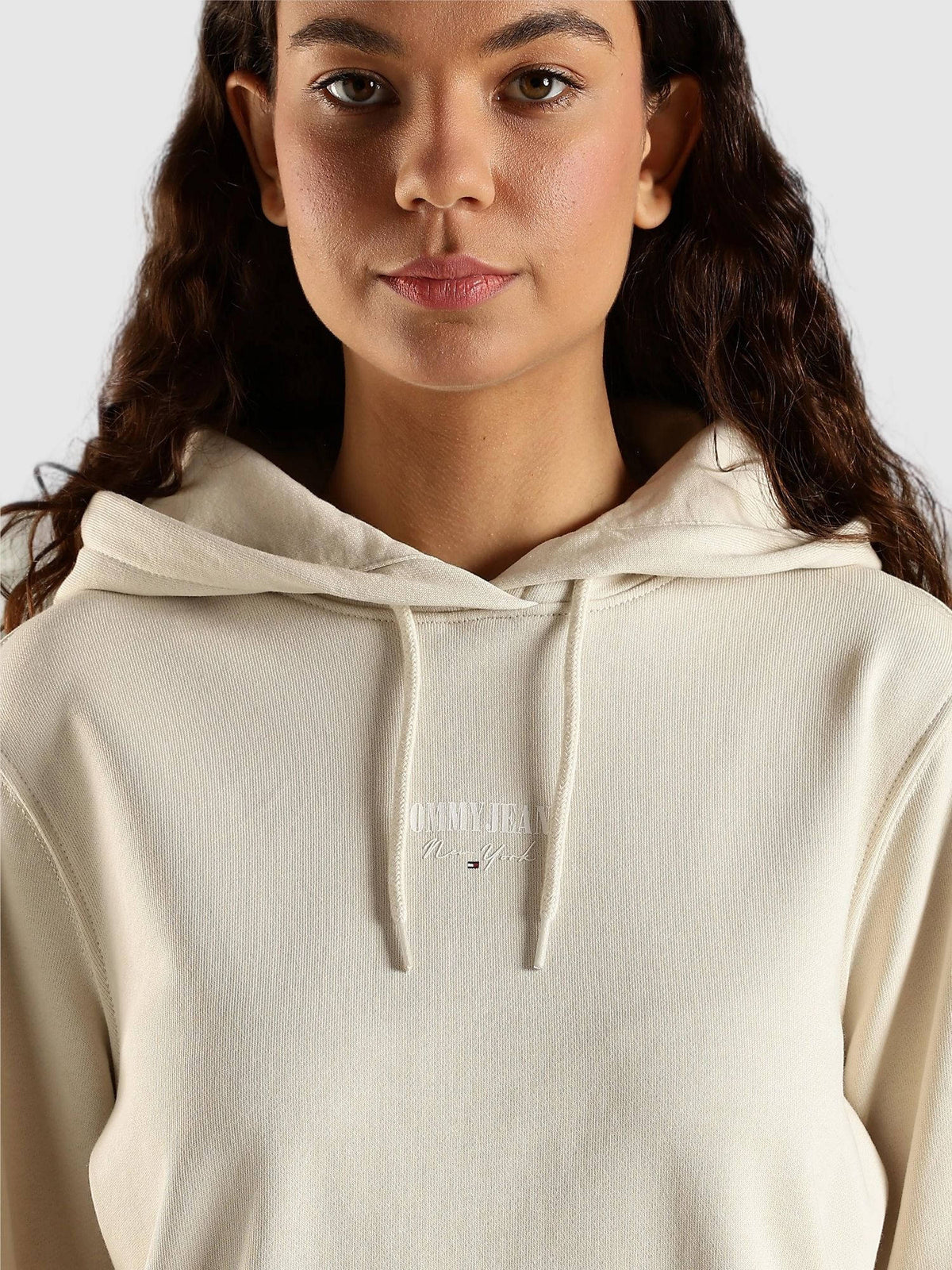 Beige Regular Fit Cotton Hoodie | HD56 - view 4