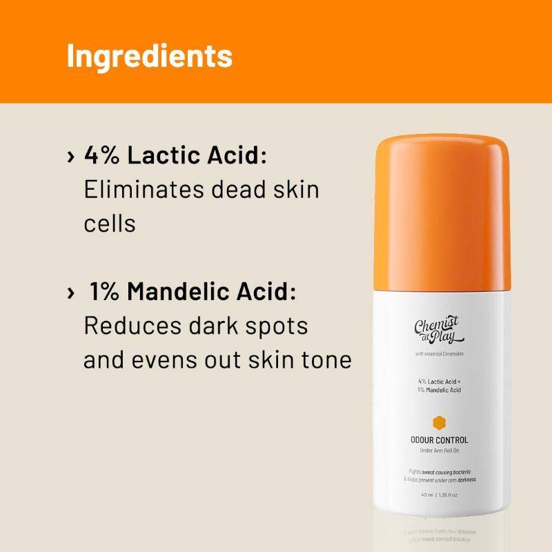 Lactic Acid Exfoliating Body Wash (236)& AHA Underarm Roll OnShower gel & Deo Combo | B20 - view 5