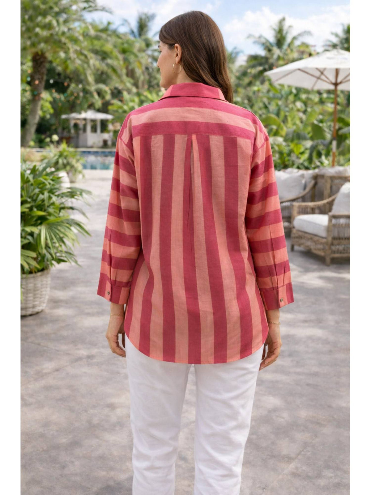 Vertical Striped Pink Shirt | S67 - view 2