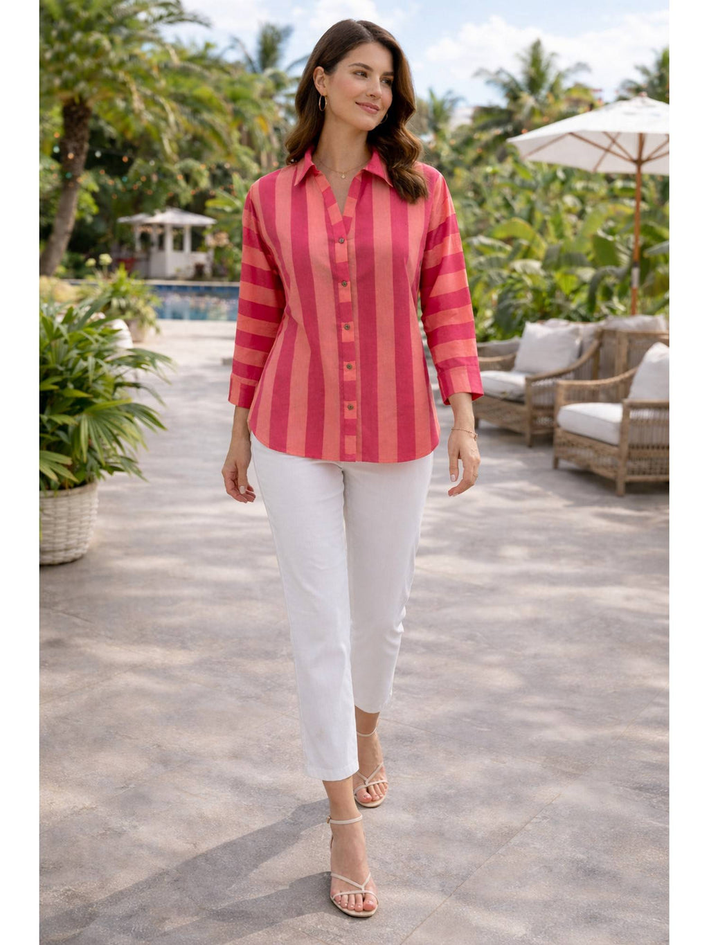 Vertical Striped Pink Shirt | S67 - view 5
