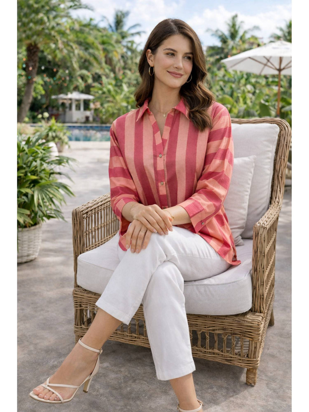 Vertical Striped Pink Shirt | S67 - view 6