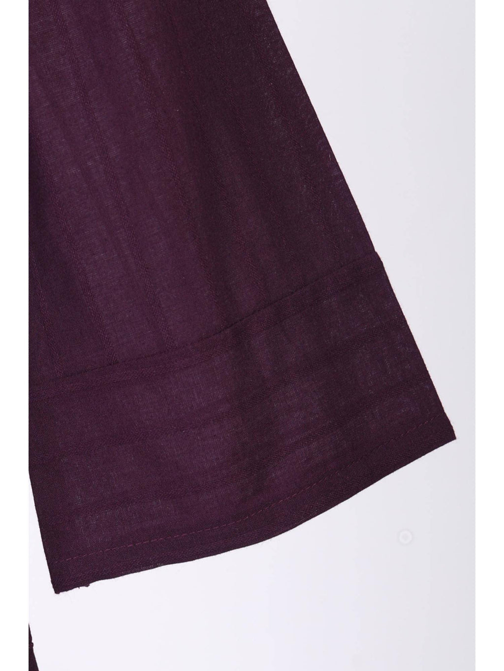 Burgundy Solid Pure Cotton Straight Kurta | KDG - view 7