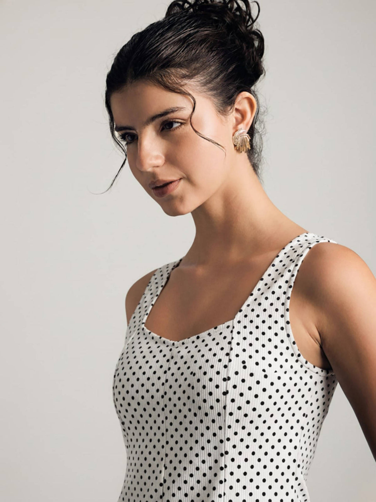 Stretchable Panelled Peplum Top | pt51 - view 12