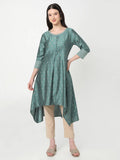 Women Pink Polyester Round Neck Kurta | FY93 - view 7