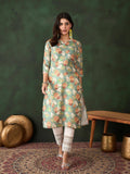 Green Printed Floral Kurta | FY93 - view 1