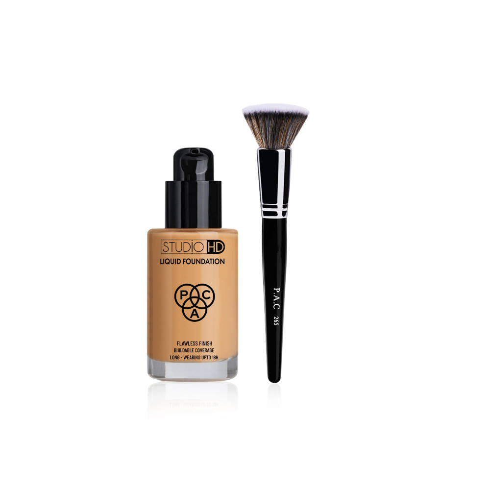 Hd Liquid Foundation - 1.5 + Foundation Blending Brush 265 Combo | T32 - view 1