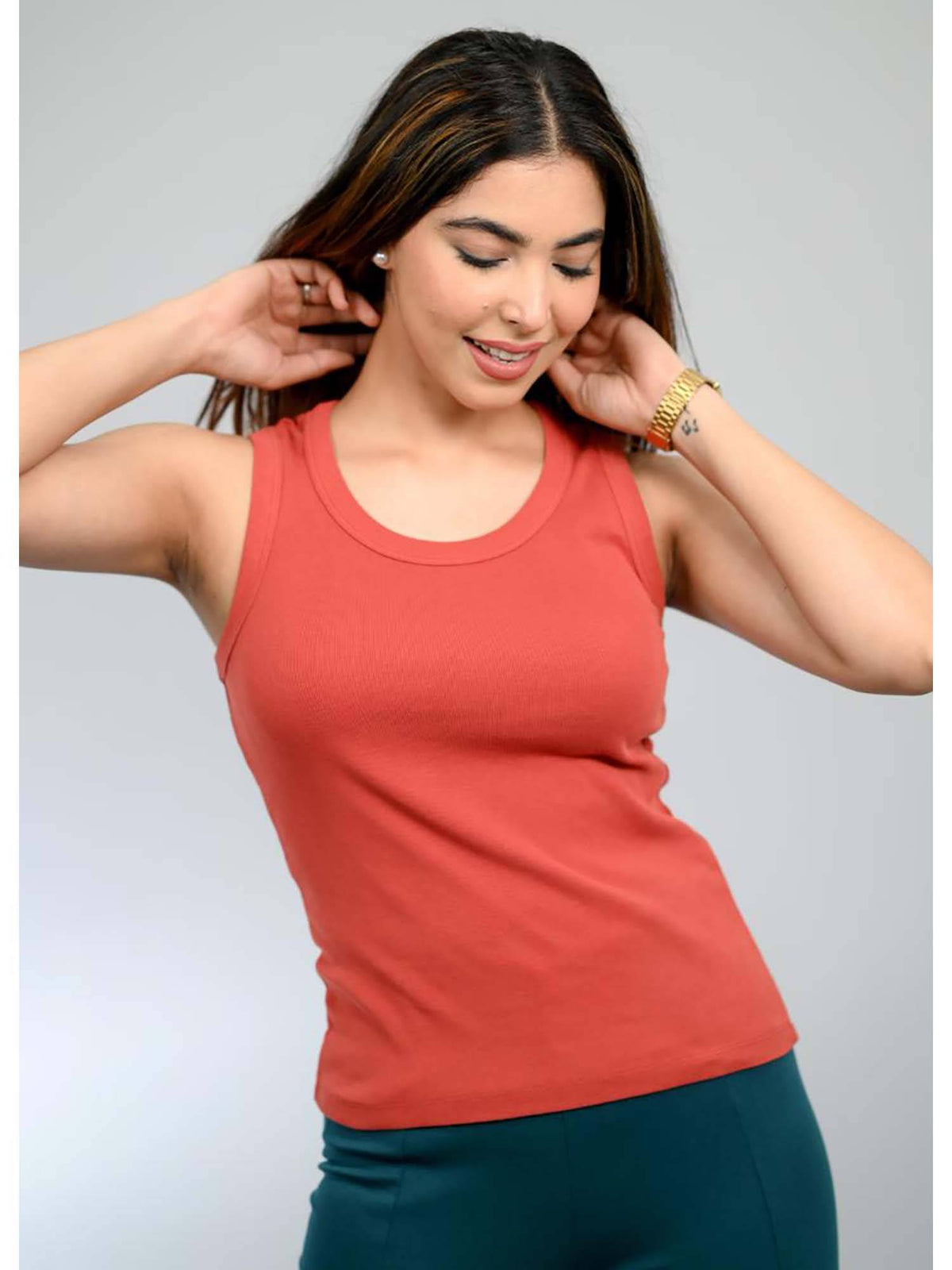 White Sleeveless Tank Top | TT98 - view 21