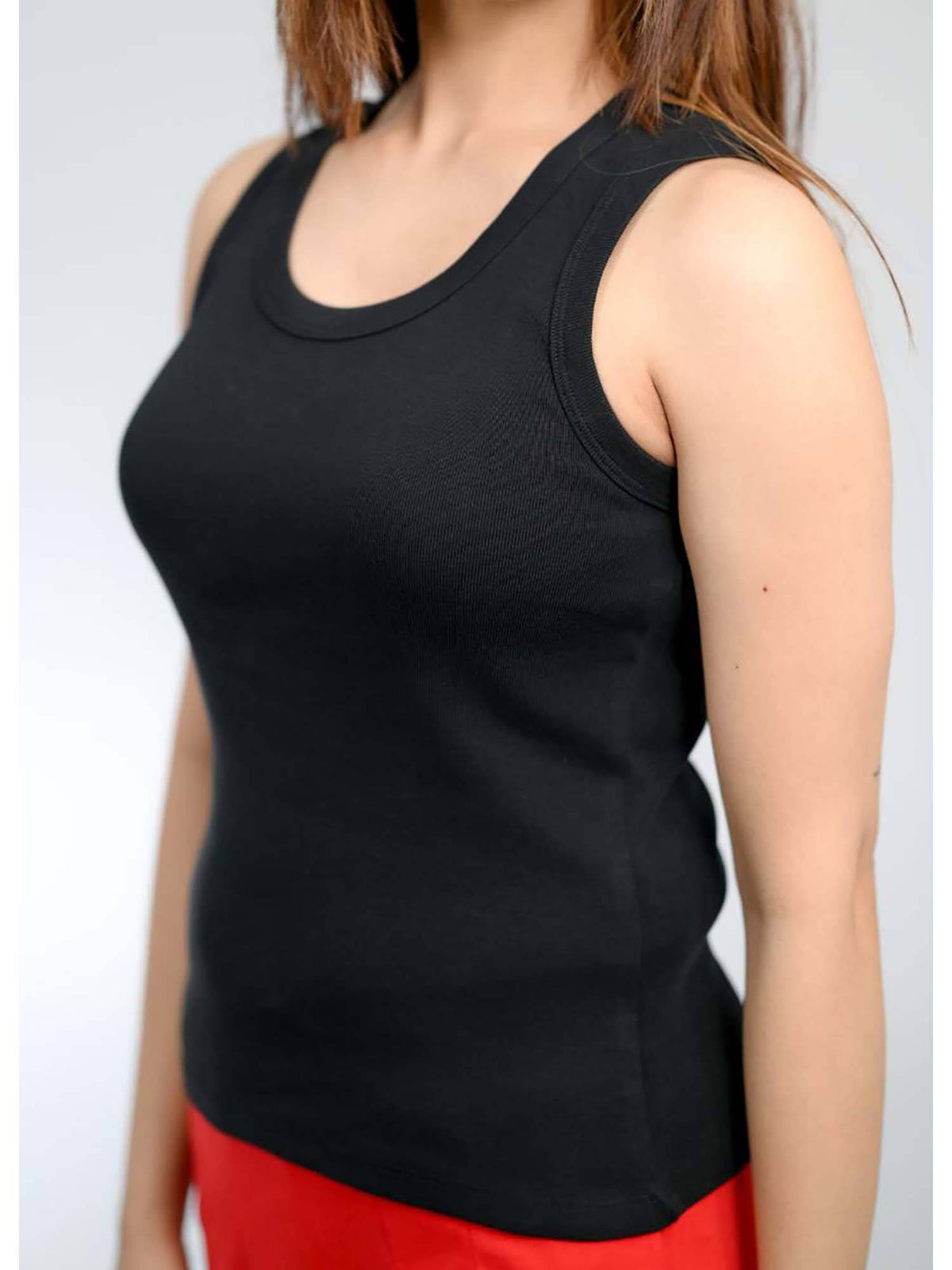 Black Sleeveless Tank Top | TT98 - view 3