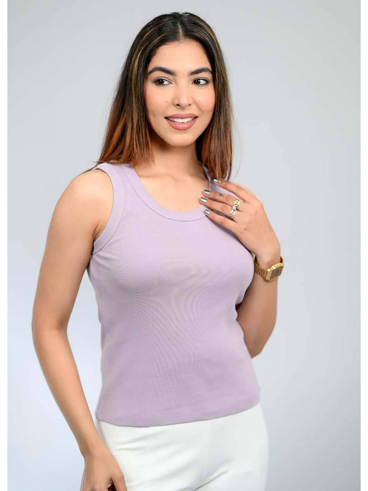 Lavender Sleeveless Tank Top | TT98 - view 1
