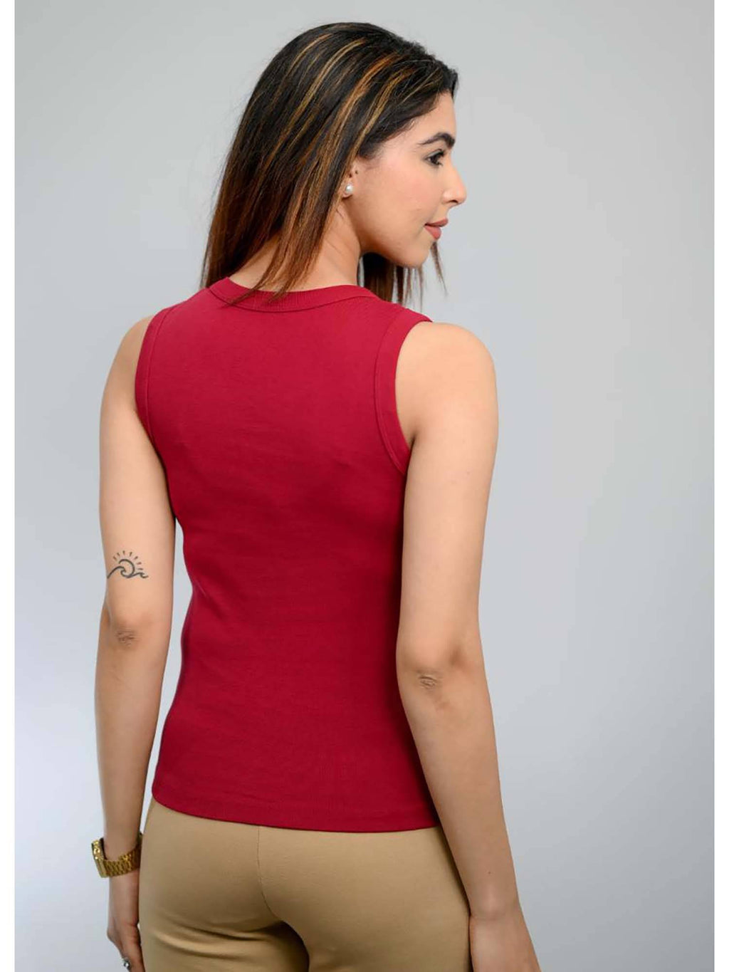 Red Sleeveless Tank Top | TT98 - view 2
