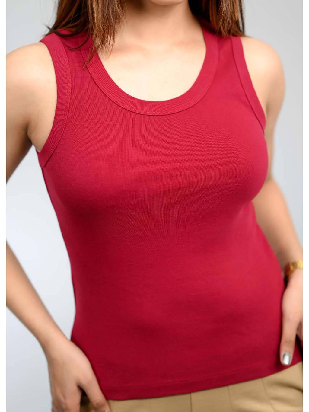 Red Sleeveless Tank Top | TT98 - view 3