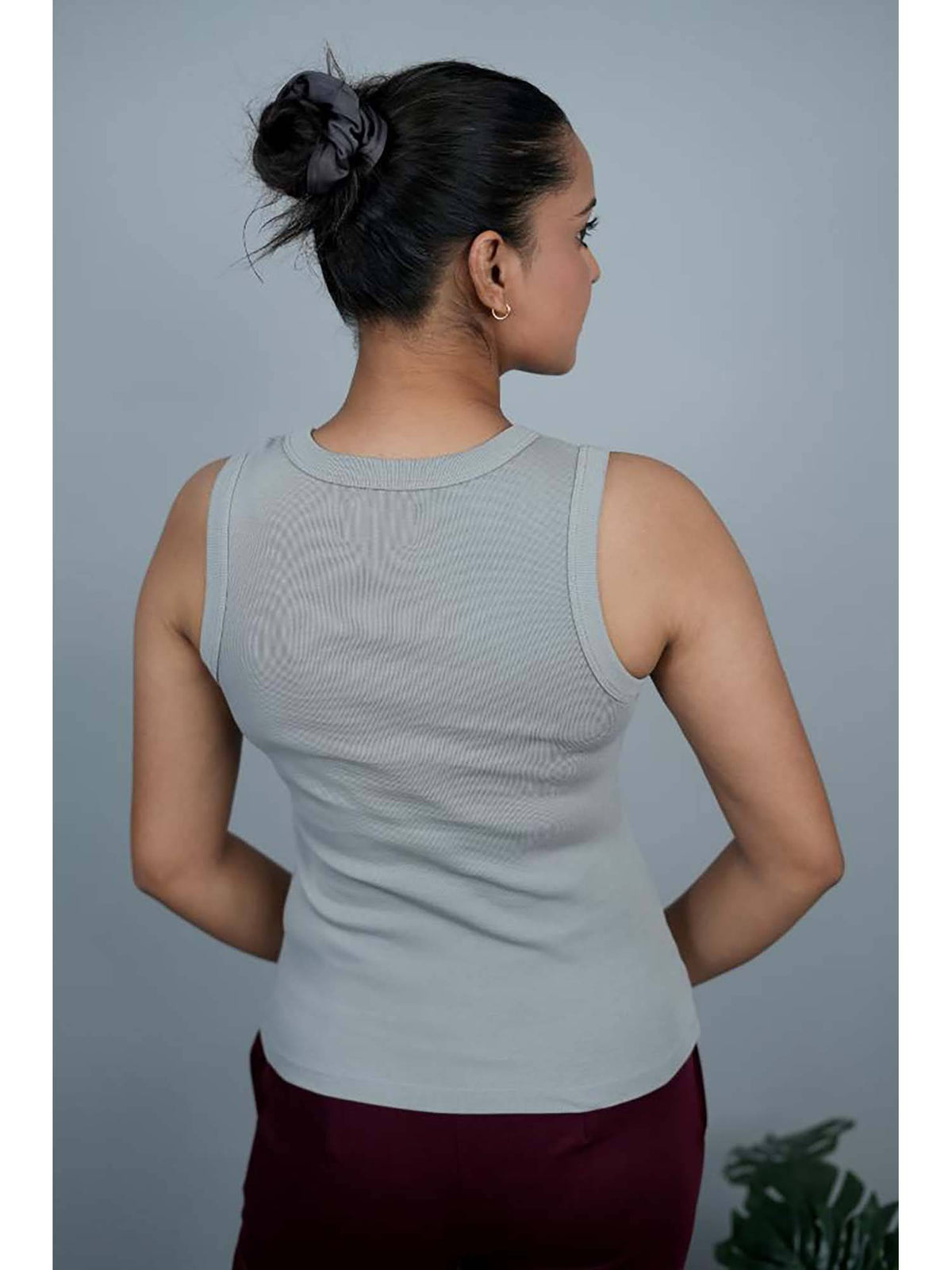 Rust Orange Sleeveless Tank Top | TT98 - view 27