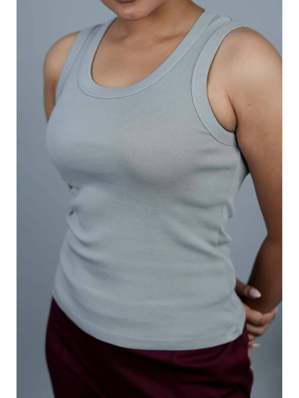Rust Orange Sleeveless Tank Top | TT98 - view 28