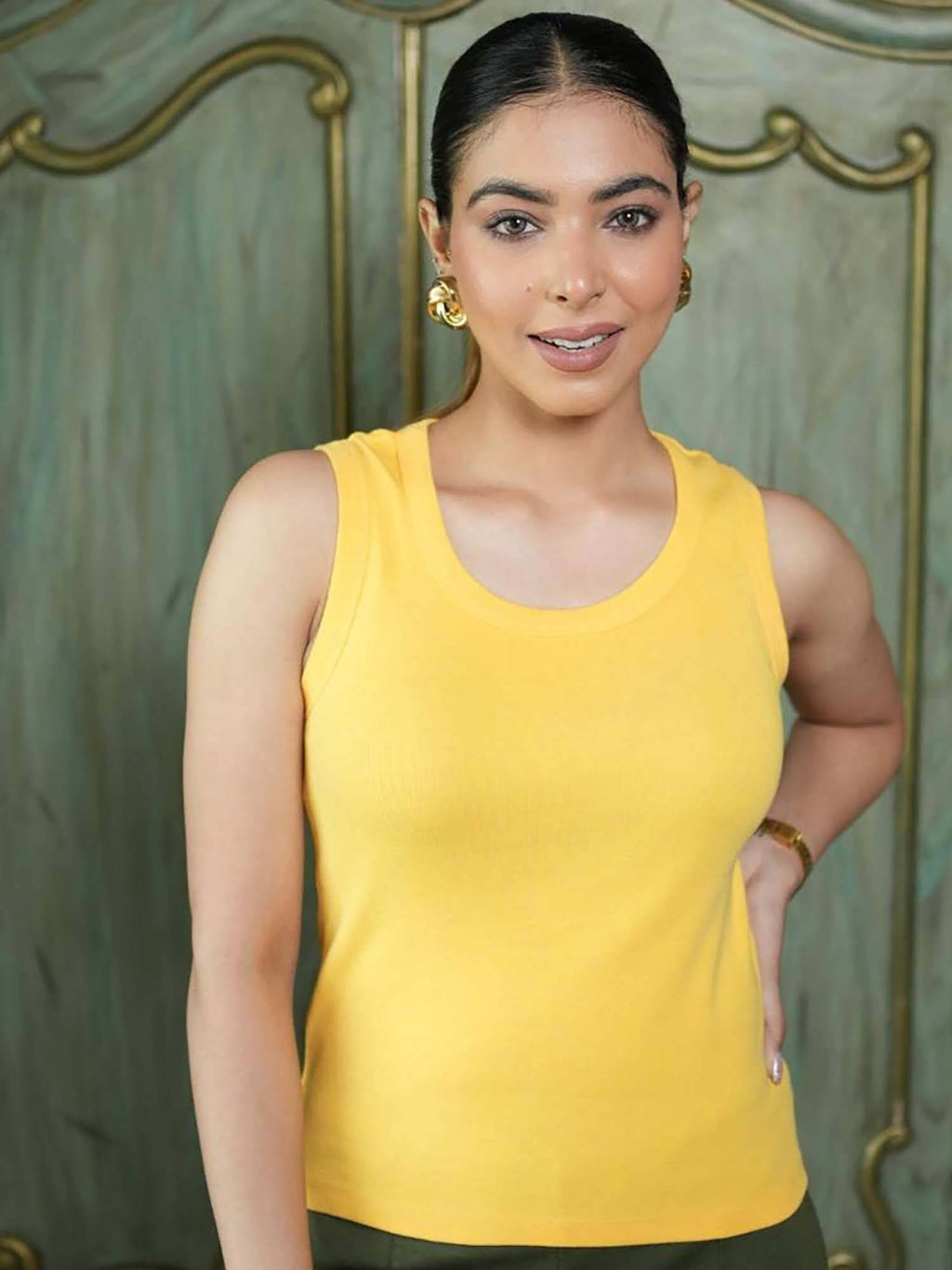 Off White Sleeveless Tank Top | TT98 - view 51