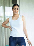 White Sleeveless Tank Top | TT98 - view 1