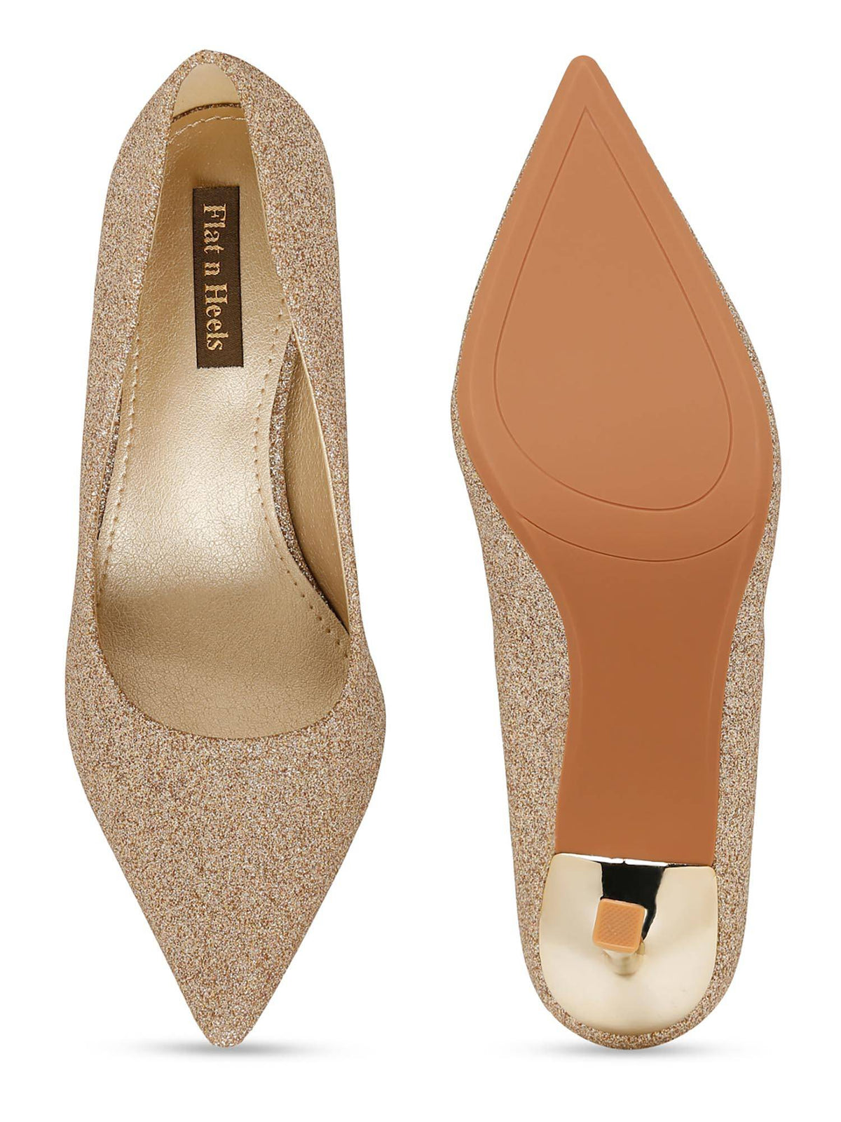 Women Gold Pumps | H78 - view 2