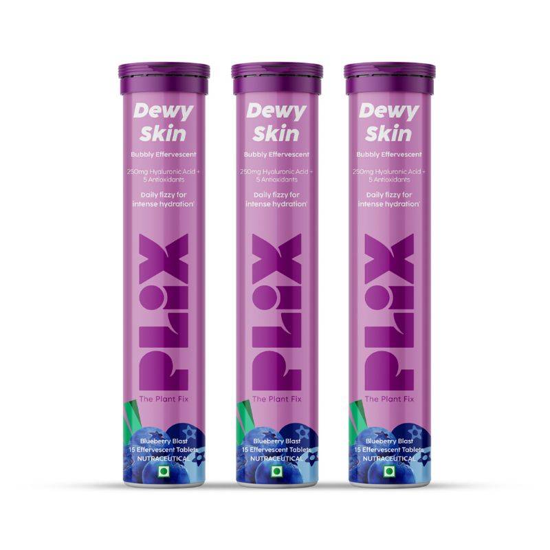 Hyaluronic Acid Effervescent Tablets For Skin Hydration and Reduce Fine Lines - Blueberry | PL1 - view 1
