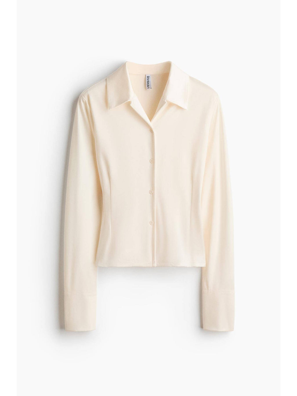 Women White Fitted Jersey Shirt | S67 - view 1