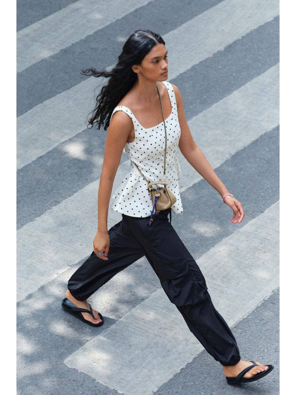 Women White Square-Neck Peplum Top | pt51 - view 3