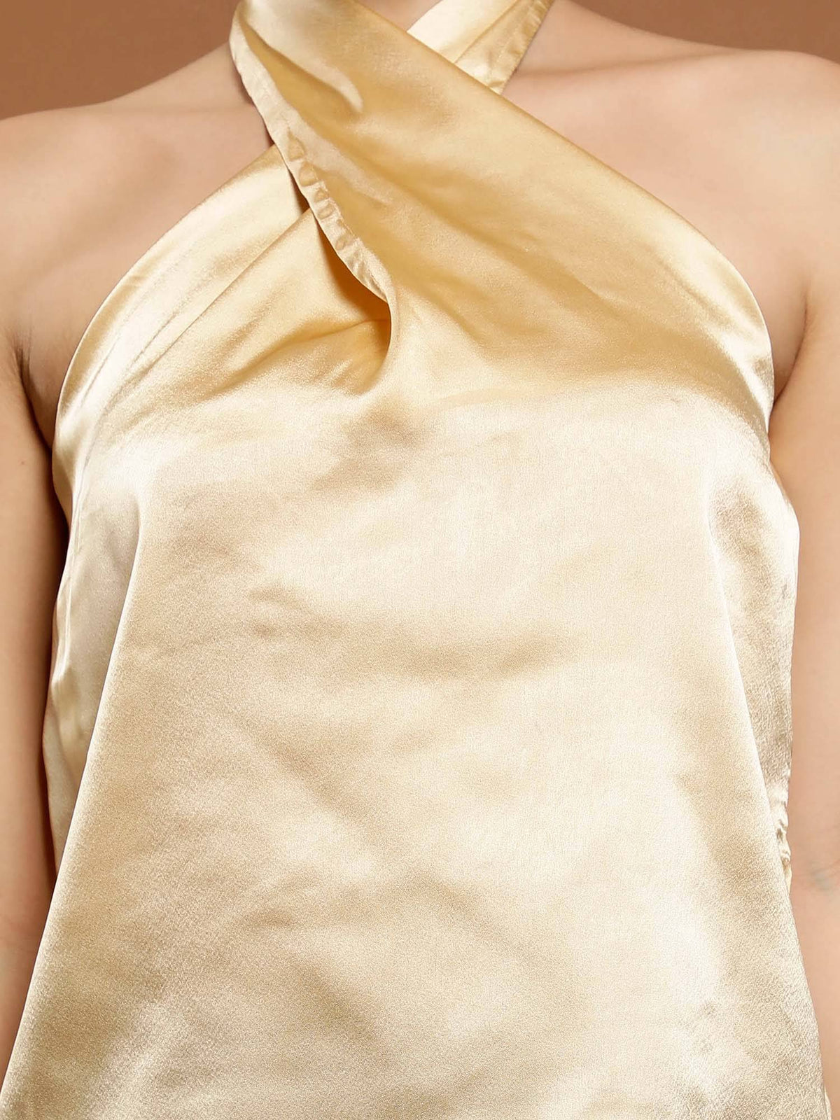 Brown Women Solid Halter Neck Top | HT67 - view 8