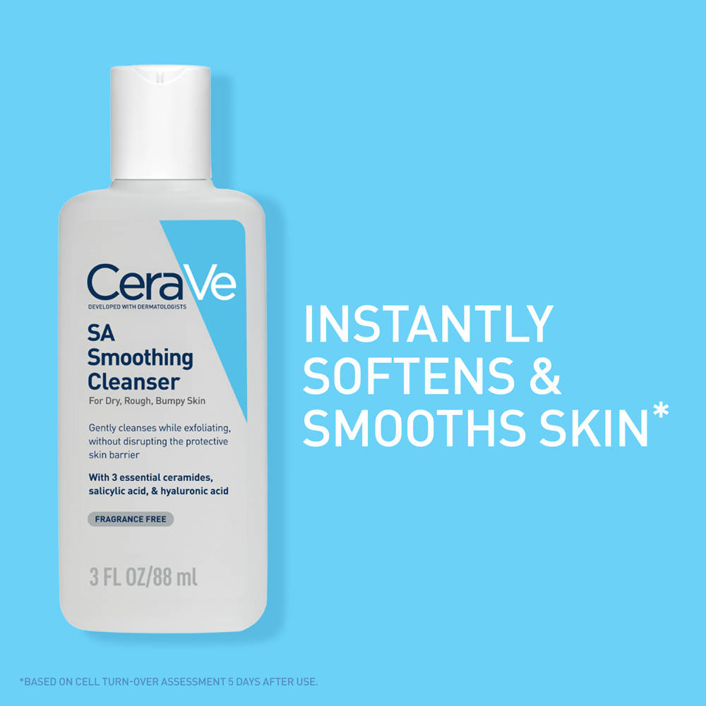 SA Smoothing Cleanser For Dry, Rough & Bumpy Skin, Face Wash With Salicylic Acid & Ceramides | FC3 - view 4