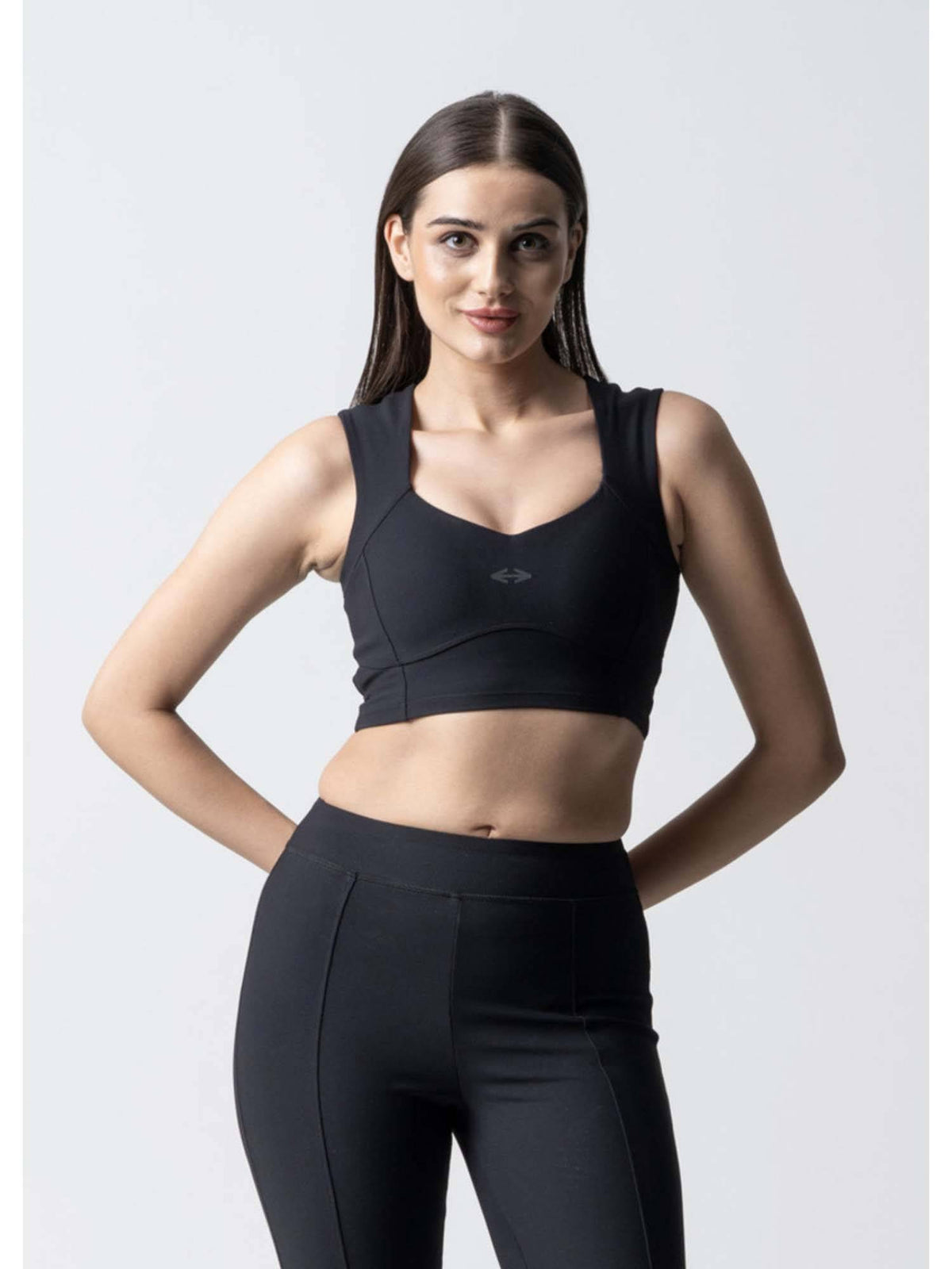 Nylon Womens Reflective Gym Sports Bra Neon Green | sb09 - view 8