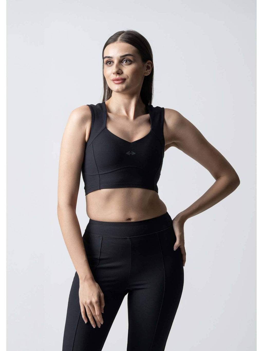 Nylon Womens Reflective Gym Sports Bra Neon Green | sb09 - view 13