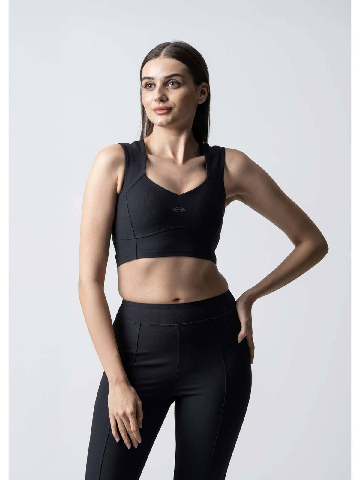 Nylon Womens Reflective Gym Sports Bra Neon Green | sb09 - view 13