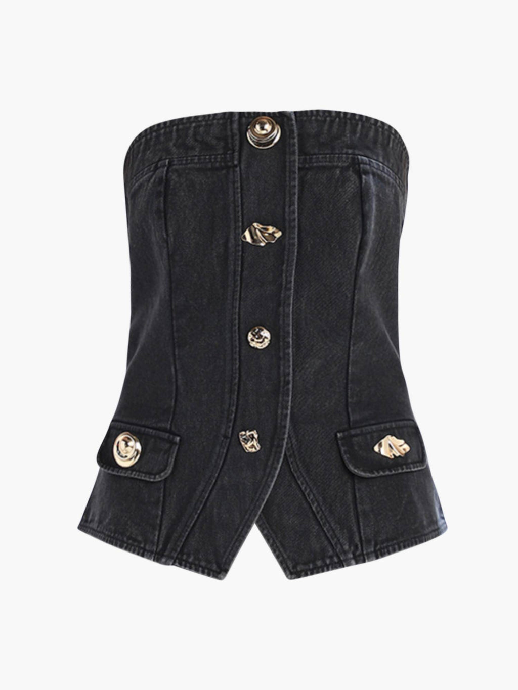 Womens Solid Slim Black Top | TT90 - view 7