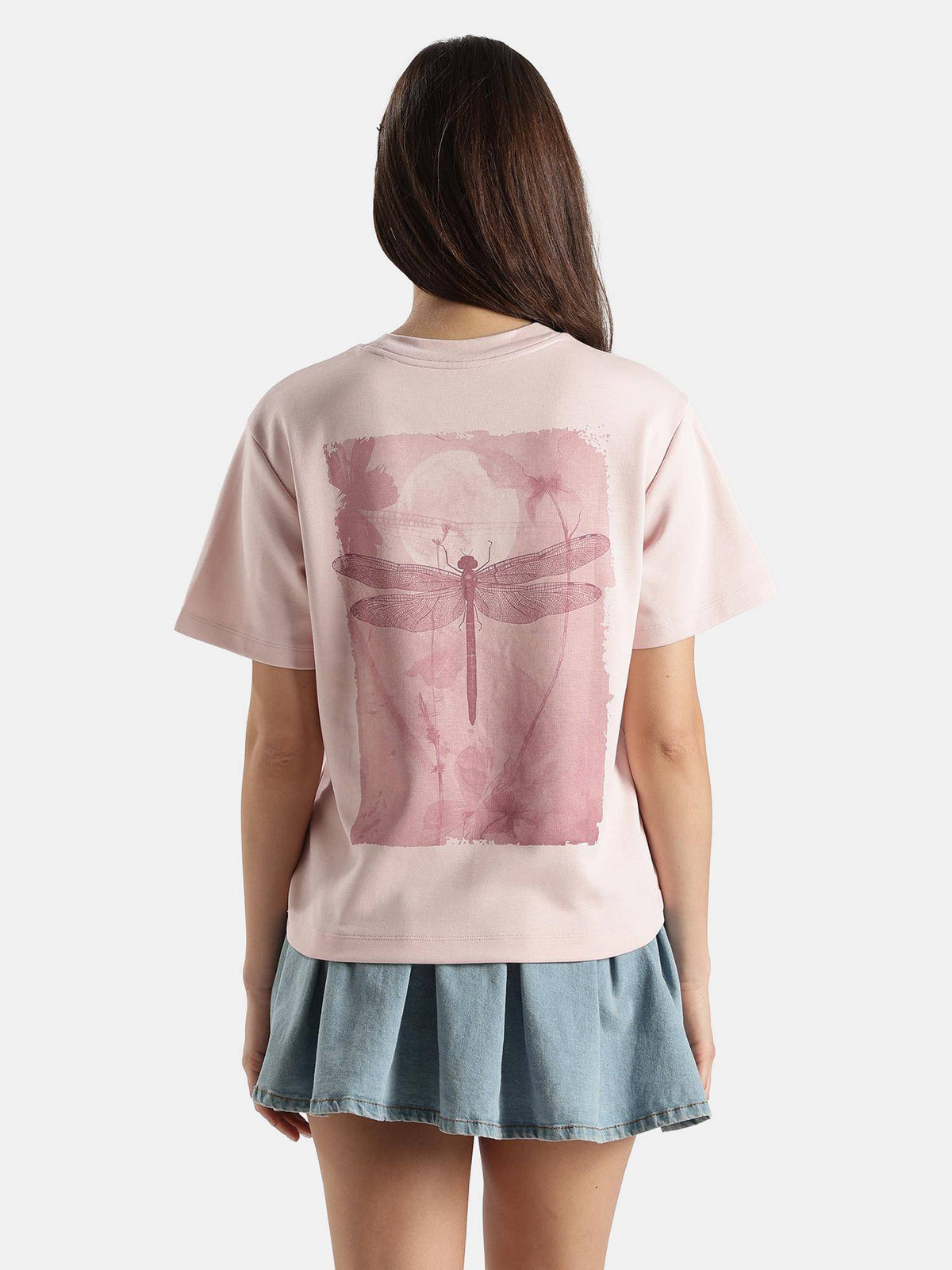 WZ04 Women Super Combed Cotton Rich Oversized Printed T-Shirt-Snow White | TS56 - view 11