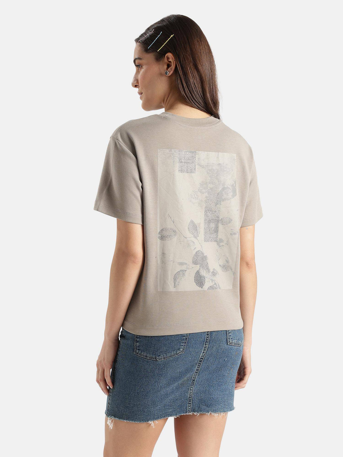 WZ04 Women Super Combed Cotton Rich Oversized Printed T-Shirt-Snow White | TS56 - view 28