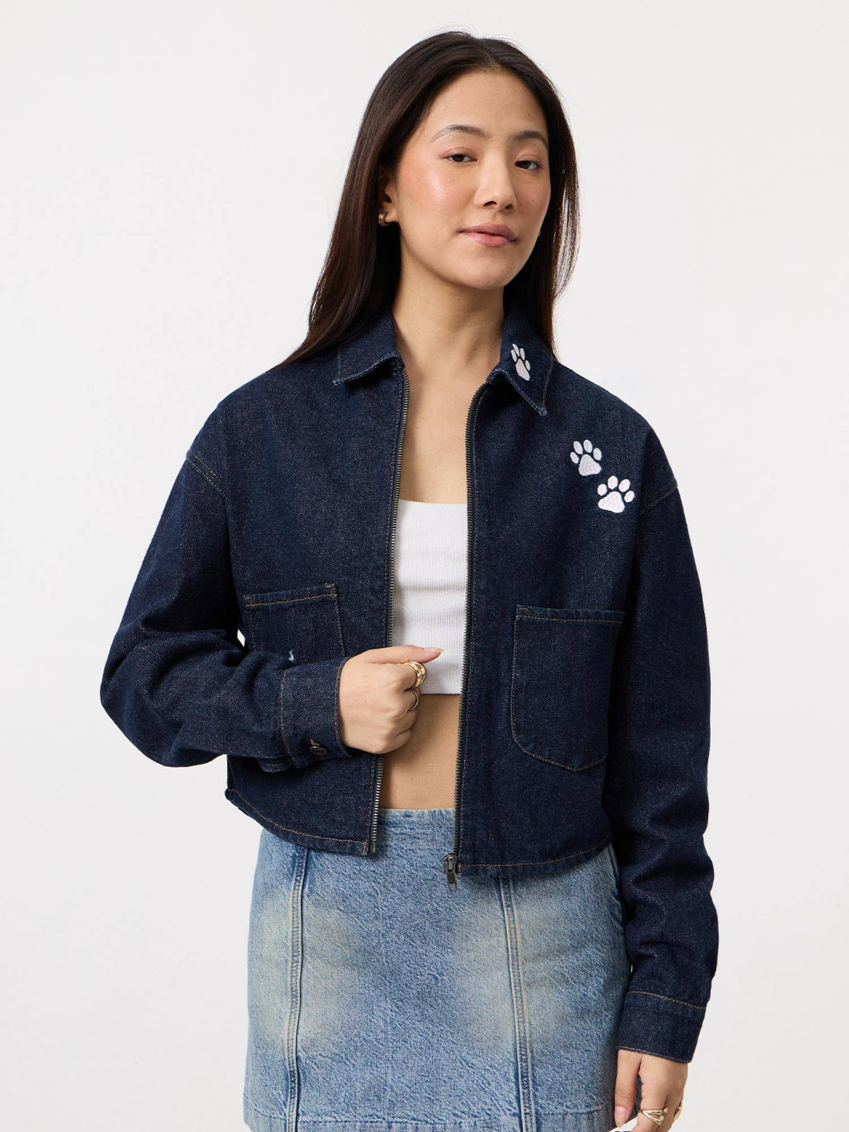 Women Indigo Character Pure Cotton Jackets | JC78 - view 3