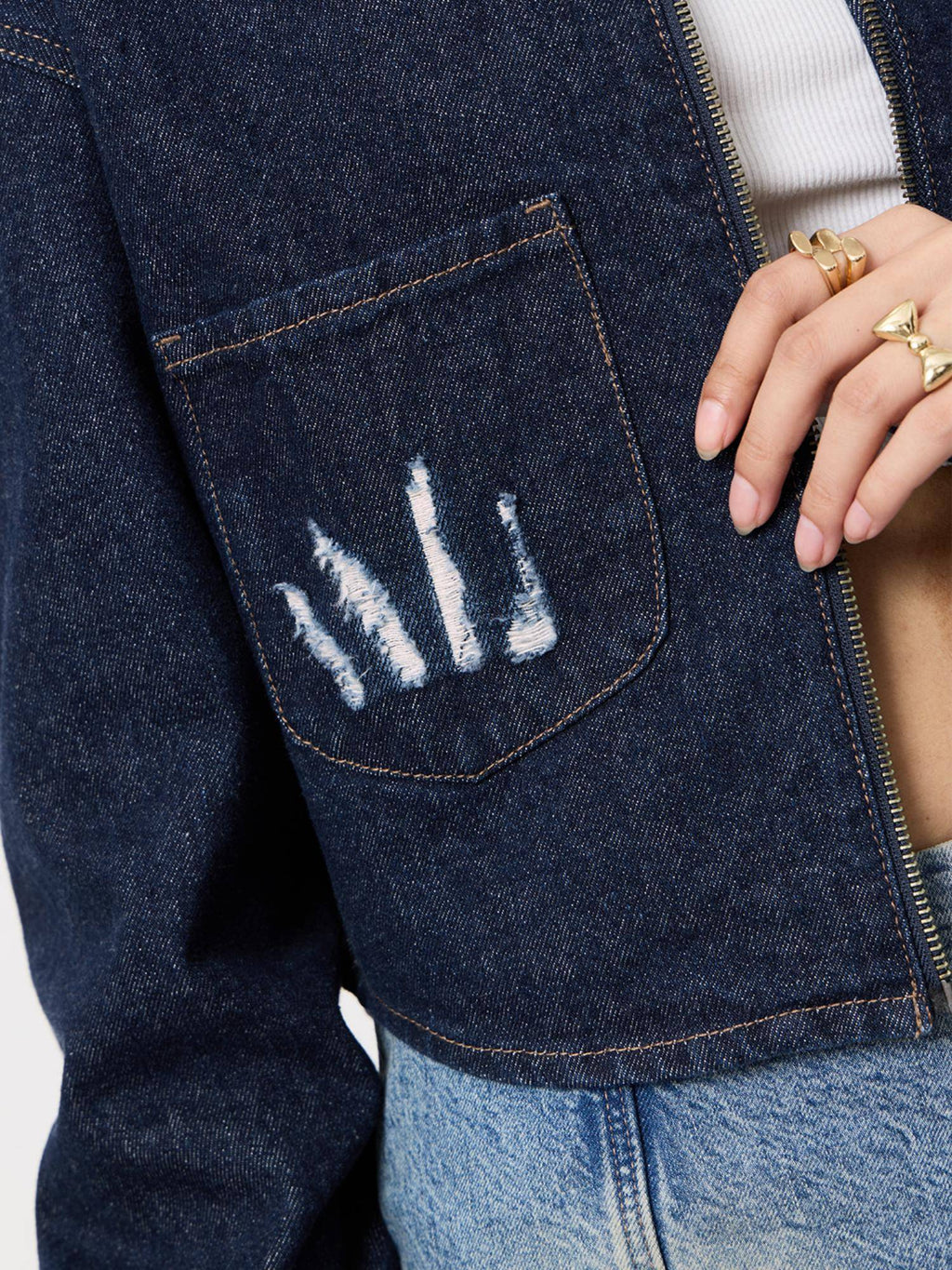 Women Indigo Character Pure Cotton Jackets | JC78 - view 4