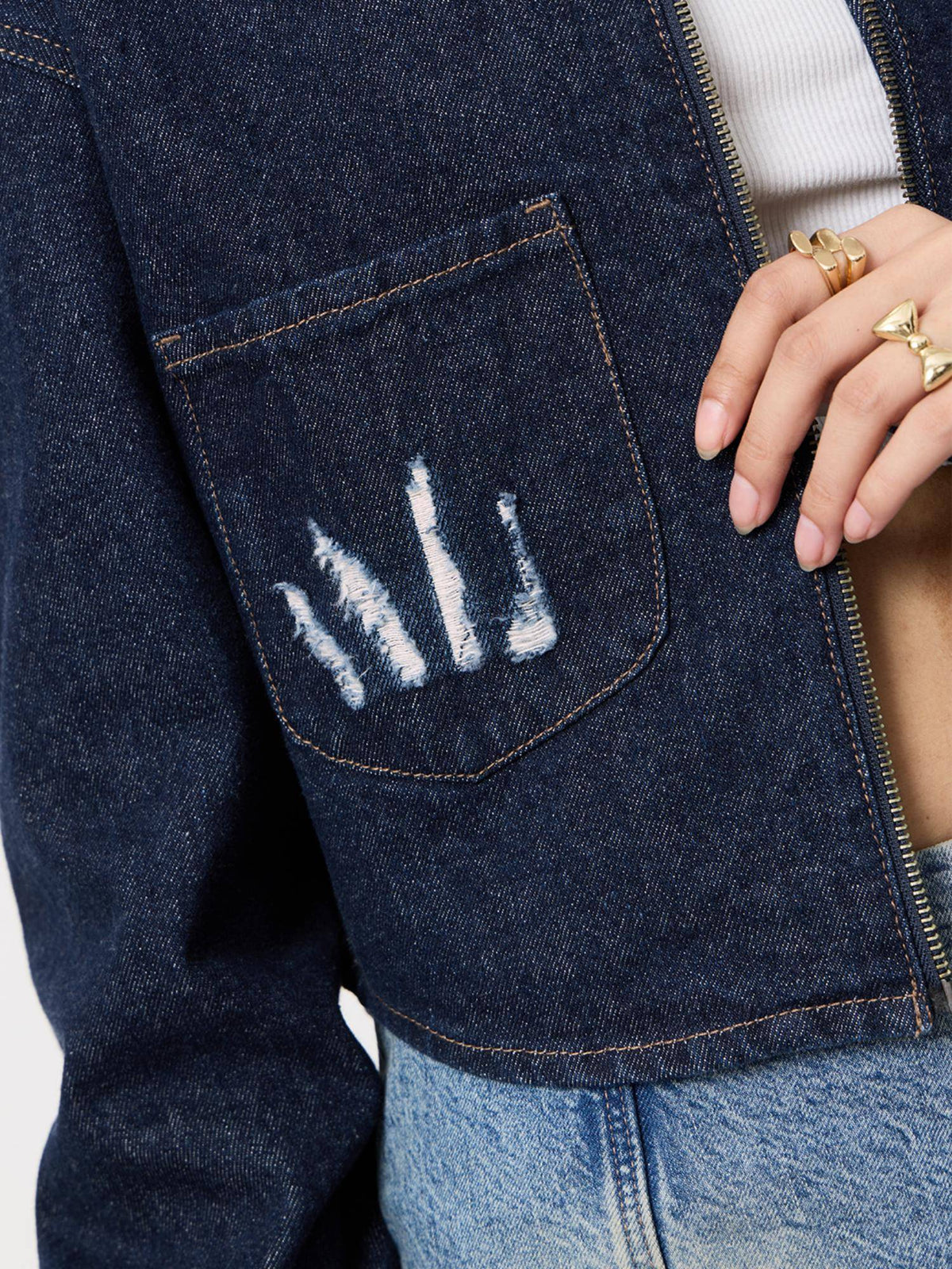 Women Indigo Character Pure Cotton Jackets | JC78 - view 4