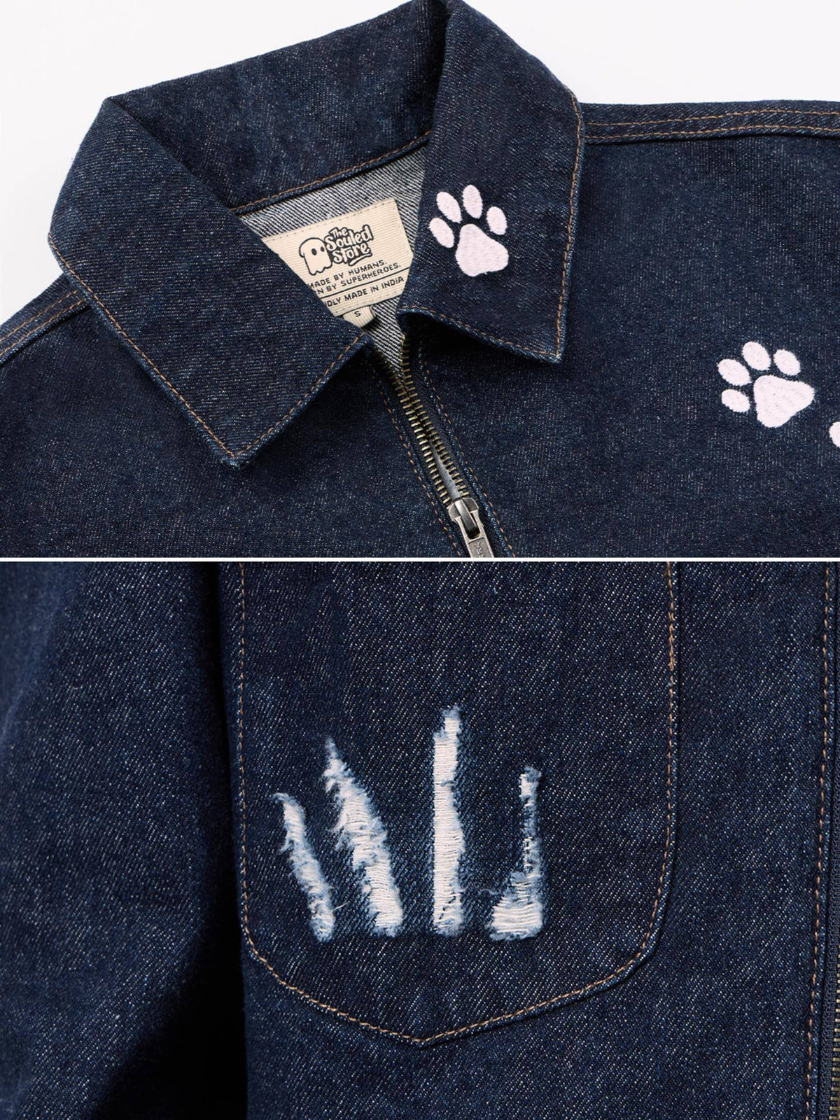 Women Indigo Character Pure Cotton Jackets | JC78 - view 7
